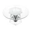 Noralie 5 Piece Round Table Dining Room Set in Mirrored, Faux Diamonds & Clear Glass Finish by Acme - 72145-62072 - Image 3 of 0