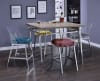 Nadie II 5 Piece Counter Height Dining Set with Gray Velvet Chairs by Acme - 72170-72172 - Image 1 of 0