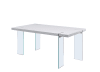 Noland 7 Piece Dining Room Set in White High Gloss Finish by Acme - 72185-71107 - Image 2 of 0