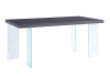 Noland 7 Piece Dining Room Set in Gray High Gloss & Clear Glass Finish by Acme - 72190 - Image 3 of 0