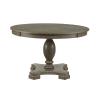 Waylon 5 Piece Round Table Dining Room Set in Gray PU & Gray Oak Finish by Acme - 72205 - Image 2 of 0