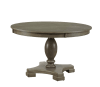 Waylon 5 Piece Round Table Dining Room Set in Gray PU & Gray Oak Finish by Acme - 72205 - Image 3 of 0