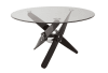 Hagelin 5 Piece Round Table Dining Room Set in Black & Chrome Finish by Acme - 72325 - Image 2 of 0