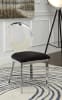 Hagelin 5 Piece Round Table Dining Room Set in Black & Chrome Finish by Acme - 72325 - Image 3 of 0