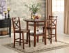 Tartys 3 Piece Round Table Counter Height Dining Set in Cherry Finish by Acme - 72535 - Image 1 of 0