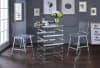 Nadie 3 Piece Counter Height Dining Set in Chrome Finish by Acme - 72590 - Image 1 of 0