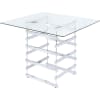 Nadie 3 Piece Counter Height Dining Set in Chrome Finish by Acme - 72590 - Image 2 of 0
