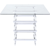 Nadie 3 Piece Counter Height Dining Set in Chrome Finish by Acme - 72590 - Image 3 of 0