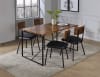 Jurgen 5 Piece Dining Room Set in PU, Oak & Black Finish by Acme - 72910 - Image 1 of 0
