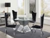 Noralie 5 Piece Round Table Dining Room Set in Mirrored & Faux Diamonds Finish by Acme - 72960-62079 - Image 1 of 0