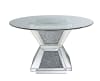 Noralie 5 Piece Round Table Dining Room Set in Mirrored & Faux Diamonds Finish by Acme - 72960-62079 - Image 2 of 0