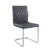 Ansonia 5 Piece Round Table Dining Room Set in Gray PU & Faux Concrete Finish by Acme - 77830 - Image 5 of 0