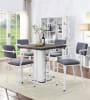 Cargo 5 Piece Counter Height Dining Set in Antique Walnut & White Finish by Acme - 77885 - Image 1 of 0
