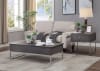 Iban 3 Piece Occasional Table Set in Gray Oak & Chrome Finish by Acme - 81170-S - Image 1 of 0