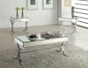 Yuri 3 Piece Occasional Table Set in Mirrored Top & Chrome Finish by Acme - 81195-S - Image 1 of 0