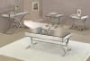 Yuri 3 Piece Occasional Table Set in Mirrored Top & Chrome Finish by Acme - 81195-S - Image 2 of 0
