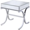 Yuri 3 Piece Occasional Table Set in Mirrored Top & Chrome Finish by Acme - 81195-S - Image 4 of 0