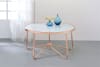 Alivia 3 Piece Occasional Table Set in Rose Gold & Frosted Glass Finish by Acme - 81835-S - Image 2 of 0