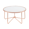 Alivia 3 Piece Occasional Table Set in Rose Gold & Frosted Glass Finish by Acme - 81835-S - Image 3 of 0