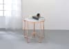 Alivia 3 Piece Occasional Table Set in Rose Gold & Frosted Glass Finish by Acme - 81835-S - Image 5 of 0