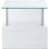 Nevaeh 3 Piece Occasional Table Set in Clear Glass & White High Gloss Finish by Acme - 82360-S - Image 5 of 0
