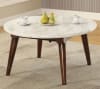 Gasha 3 Piece Occasional Table Set in White Marble & Walnut Finish by Acme - 82890-S - Image 2 of 0
