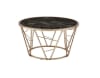 Cicatrix 3 Piece Occasional Table Set in Faux Black Marble Glass & Champagne Finish by Acme - 83300-S - Image 4 of 0