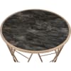 Cicatrix 3 Piece Occasional Table Set in Faux Black Marble Glass & Champagne Finish by Acme - 83300-S - Image 5 of 0