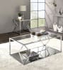 Virtue 3 Piece Occasional Table Set in Clear Glass & Chrome Finish by Acme - 83480-S - Image 1 of 0