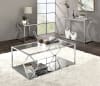 Virtue 3 Piece Occasional Table Set in Clear Glass & Chrome Finish by Acme - 83480-S - Image 2 of 0
