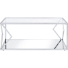 Virtue 3 Piece Occasional Table Set in Clear Glass & Chrome Finish by Acme - 83480-S - Image 4 of 0