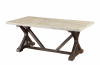 Romina 3 Piece Occasional Table Set in White Marble & Weathered Espresso Finish by Acme - 84545-S - Image 2 of 0