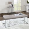 Chafik 3 Piece Occasional Table Set in Natural Oak & Chrome Finish by Acme - 85370-S - Image 1 of 0