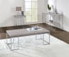 Chafik 3 Piece Occasional Table Set in Natural Oak & Chrome Finish by Acme - 85370-S - Image 2 of 0