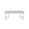 Chafik 3 Piece Occasional Table Set in Natural Oak & Chrome Finish by Acme - 85370-S - Image 3 of 0