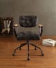 Hallie Office Chair in Vintage Black Top Grain Leather Finish by Acme - 92411 - Image 2 of 0