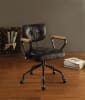 Hallie Office Chair in Vintage Black Top Grain Leather Finish by Acme - 92411 - Image 3 of 0