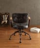 Hallie Office Chair in Vintage Black Top Grain Leather Finish by Acme - 92411 - Image 5 of 0