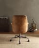 Hamilton Office Chair in Coffee Top Grain Leather Finish by Acme - 92412 - Image 5 of 0