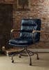 Harith Executive Office Chair in Vintage Blue Top Grain Leather Finish by Acme - 92417 - Image 1 of 0