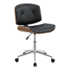 Camila Office Chair in Black PU & Walnut Finish by Acme - 92418 - Image 2 of 0