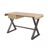 Danton Executive Home Office Desk in Gold Aluminum Finish by Acme - 92424 - Image 1 of 0