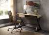 Danton Executive Home Office Desk in Gold Aluminum Finish by Acme - 92424 - Image 5 of 0