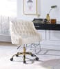 Levian Office Chair in Vintage Cream Velvet & Gold Finish by Acme - 92517 - Image 1 of 0