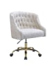 Levian Office Chair in Vintage Cream Velvet & Gold Finish by Acme - 92517 - Image 3 of 0