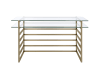 Shona Executive Home Office Desk in Antique Gold & Clear Glass Finish by Acme - 92535 - Image 1 of 0