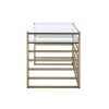 Shona Executive Home Office Desk in Antique Gold & Clear Glass Finish by Acme - 92535 - Image 3 of 0