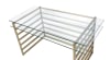 Shona Executive Home Office Desk in Antique Gold & Clear Glass Finish by Acme - 92535 - Image 5 of 0