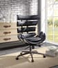 Megan Office Chair in Vintage Black Top Grain Leather & Aluminum Finish by Acme - 92552 - Image 1 of 0