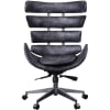 Megan Office Chair in Vintage Black Top Grain Leather & Aluminum Finish by Acme - 92552 - Image 2 of 0